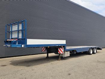 SEMI TRAILER / EXTENDABLE / 2 X STEERING AXLE / WHEEL WELL / RAD MULDE